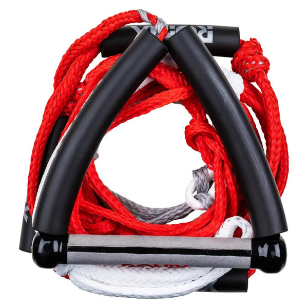 Ronix Bungee Wakesurf Rope w/ 10" Handle (Red/Silver) - OrtegaOutdoors