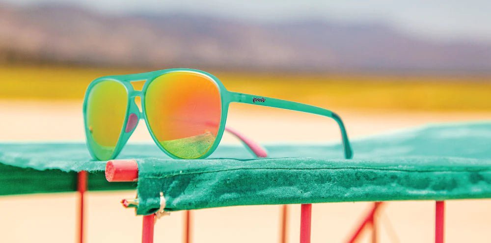 Goodr Kitty Hawkers Ray Blockers Teal Aviator Sunglasses | Kitty Hawkers main image 3