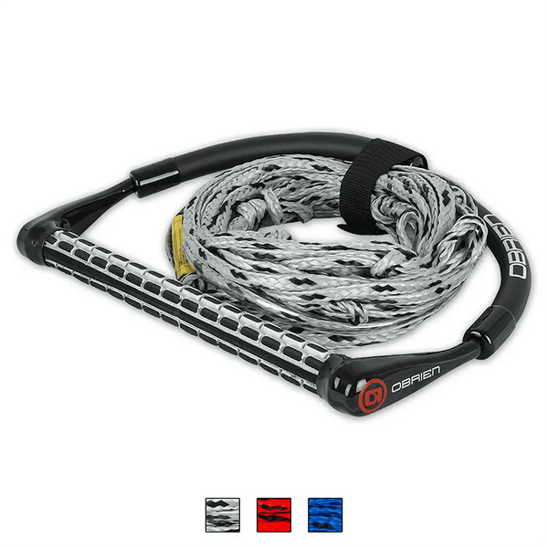 O'Brien 4-Section Poly-E Wakeboard Rope & Handle Combo Black - OrtegaOutdoors