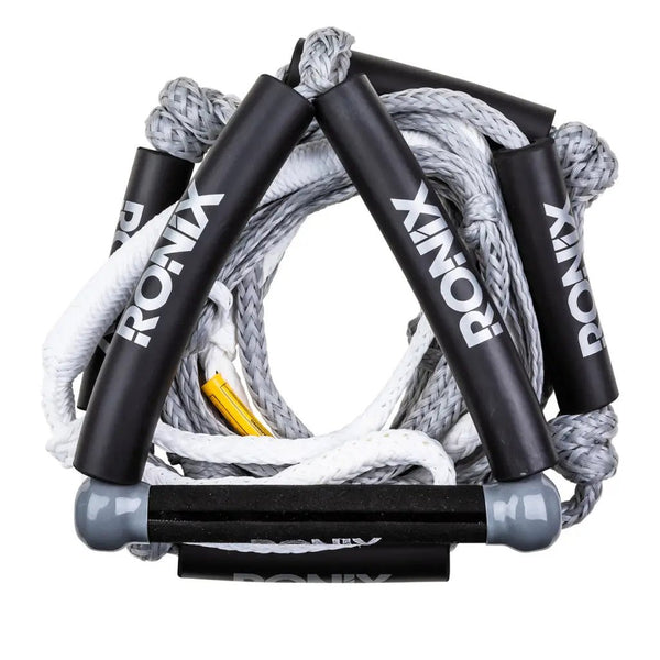 Ronix Bungee Wakesurf Rope w/ 10" Handle (Silver/White) - OrtegaOutdoors