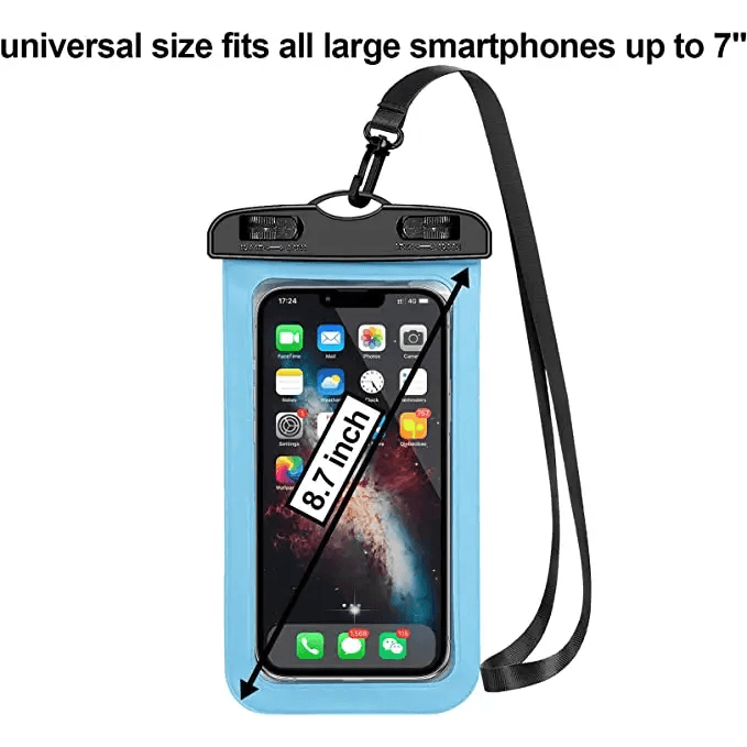Universal Waterproof Phone Pouch, Large Phone Waterproof Case Dry Bag IPX8 Outdoor Sports for Apple iPhone 14 13 12 11 Pro Max XS Max XR X 8 7 6 Plus SE, Samsung S21 S20 S10,Note,Up to 6.7