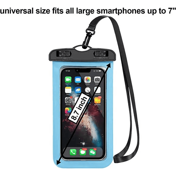 Universal Waterproof Phone Pouch, Large Phone Waterproof Case Dry Bag IPX8 Outdoor Sports for Apple iPhone 14 13 12 11 Pro Max XS Max XR X 8 7 6 Plus SE, Samsung S21 S20 S10,Note,Up to 6.7" - OrtegaOutdoors